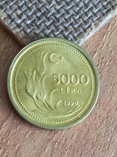 1998  YILI   5000  TL  ÇİL  KONDİSYONDA