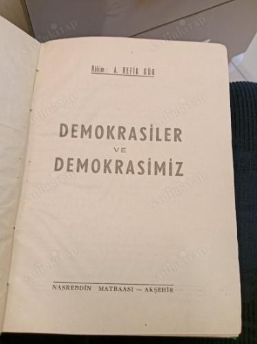DEMOKRASİLER VE DEMOKRASİMİZ