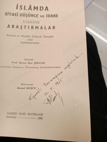 İslâmda Siyasî Düşünce ve İdâre ( İmzalı )