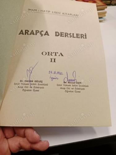 ARAPÇA DERSLERİ ORTA II 2 ( İMZALI İTHAFLI )