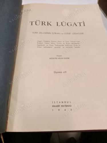 TÜRK LUGATI TÜRK DİLLERİNİN İŞTİKAKI VE EDEBİ LÜGATLERİ ( 4 CİLT TAKIM ) ( 1 ve 2. CİLTLER OSMANLICA )