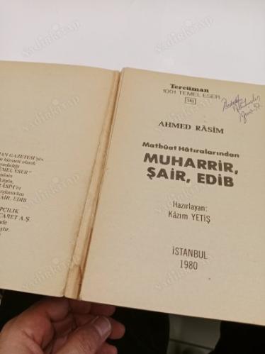 AHMED RASİM MUHARRİR, ŞAİR, EDİB