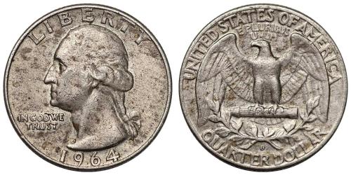 ABD 1964 Yılı 1/4 Dolar ÇÇT