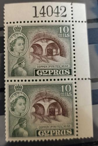 İngiliz Yönetimindeki Kıbrıs 1955 mnh per