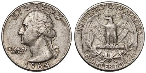 ABD 1964 Yılı 1/4 Dolar ÇÇT