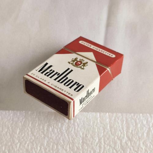 MARLBORO SİGARA PAKETİ GÖRÜNÜMLÜ - Koleksiyonluk Kibrit Kutusu