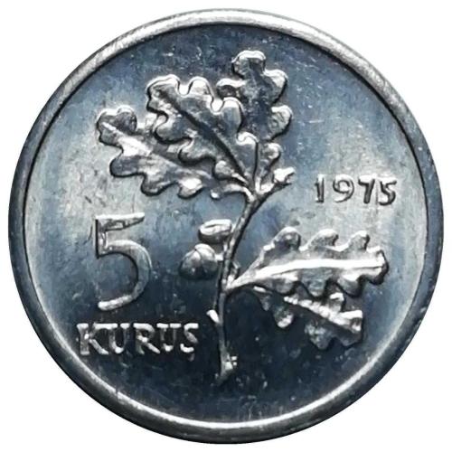 1975 Yılı 5 Kuruş FAO Aile Planlaması ÇİL (+)