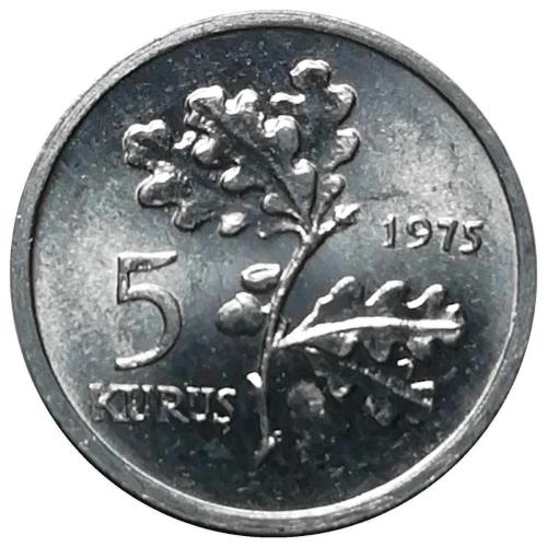 1975 Yılı 5 Kuruş FAO Aile Planlaması ÇİL (+)