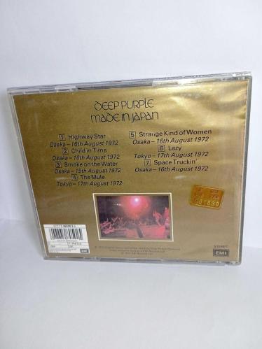 CD Deep Purple Made in Japan albümü. Orijinal İtalya baskı sarı bandrollü dönem albüm. Dinlemeyi etkilemeyen çizikler var, sorunsuz çalışıyor