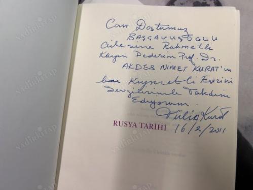 Rusya Tarihi Başlangıçtan 1917'ye Kadar 5. BASKI - Şamua Kağıda Ciltli Şömizli İTHAFLI İMZALI