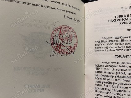 ESKİ VE KABUL EDİLMİŞ İSKOÇ RİTİ XV. DERECE RİTÜELİ-mühürlü