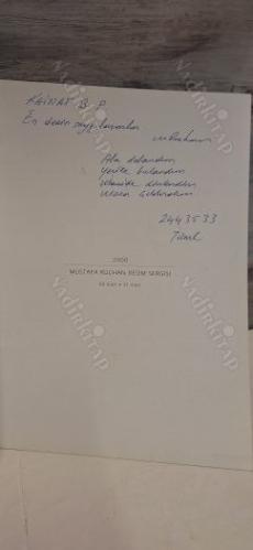GÖNÜL GÖZÜYLE 2000 MUSTAFA RÜÇHAN RESİM SERGİSİ RESSAM KAİNAT BARKAN PAJONK'A İTHAFLI İMZALI