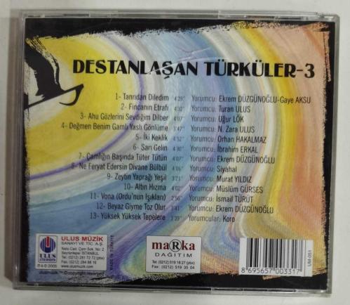 DESTANLAŞAN TÜRKÜLER - 3 * TURAN ULUS * ORHAN HAKALMAZ * İBRAHİM ERKAL * MÜSLÜM GÜRSES VE DİĞER.. * CD