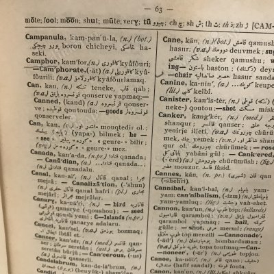 A CONDENSED DICTIONARY ENGLISH-TURKISH / OSMANLICA-TÜRKÇE