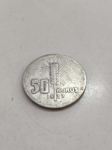 LOT.19 » 1937 Yılı Gümüş 50 Kuruş 'RR' Nadir