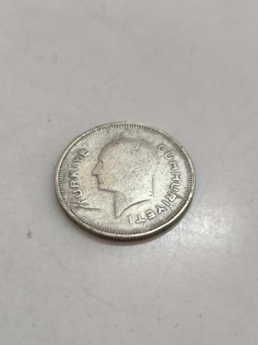 1937 Yılı Gümüş 50 Kuruş 'RR' Nadir
