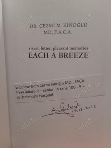 SWEET BITTER PLEASANT MEMORIES - EACH A BREEZE - imzalı ithaflı