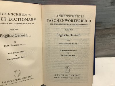 Langenscheidts Taschenwörterbuch - English / Deutsch Deutsch / Englisch