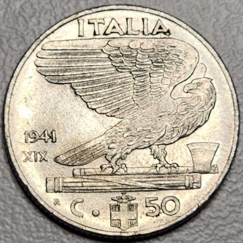 1941 - İTALYA - 50 Centesimi   ( ÇOK ÇOK TEMİZ )