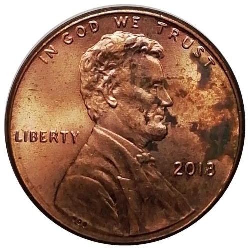 ABD 2018 Yılı 1 Cent (Union Shield) ÇİL (-)