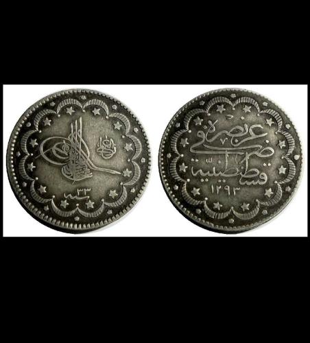 Abdülhamid Han 1293/33  Gümüş 10 Kuruş  ÇT.