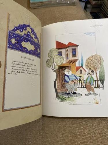 dünyayı güldüren ve düşündüren adam nasreddin hoca NASRETTİN HODJA --- ( minyatürlerle 3 dilde TÜRKÇE - İNGİLİZCE - ARAPÇA ) - özel lüks ciltli
