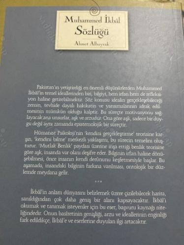 MUHAMMED İKBÂL SÖZLÜĞÜ +