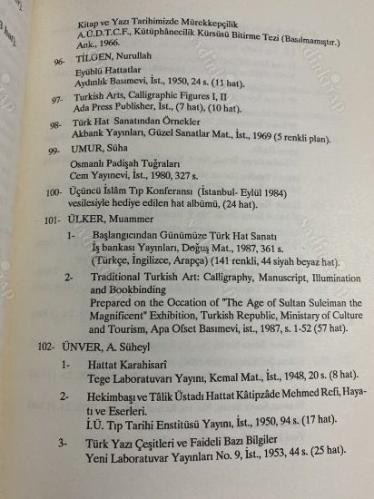 HÜSN-İ HAT BİBLİYOGRAFYASI (1888-1988)