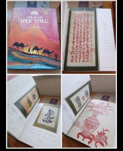 İpek Yolu: Ebru ve hat = Silk Road: Ebru and calligraphy. Editörler: Hikmet Barutçugil, Yurdagül Mehmedoğlu, Faruk Dinçer Eratlı (ciltli, şömizli)