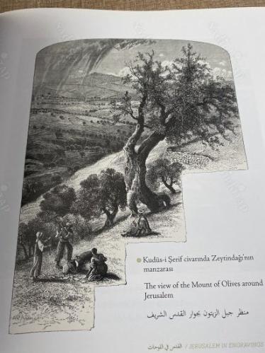 Gravürlerle Kudüs Jerusalem İn Engravings Deri ciltli