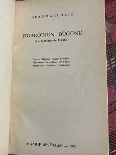 Figaro'nun Düğünü - LE MARİAGE DE FİGARO