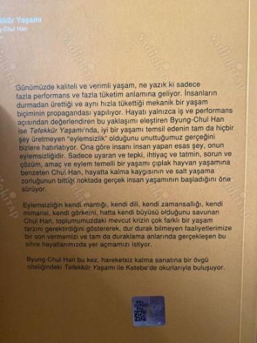 TEFEKKÜR YAŞAMI - Ya da Eylemsizlik Üzerine