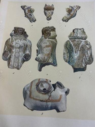 Assur seramikleri Almanca 1923 basım.özel kartonettinde. Ayrı Ayrı yapraklar
