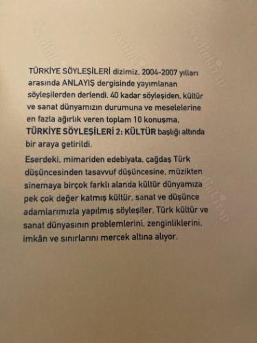TÜRKİYE SÖYLEŞİLERİ 2 KÜLTÜR (1.BASKI)