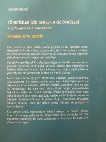Yöneticiler İçin; Gerçek Kriz Öyküleri; Kriz Yönetimi ve Kültür
