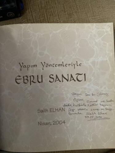 YAPIM YÖNTEMLERİYLE EBRU SANATI - İMZALI