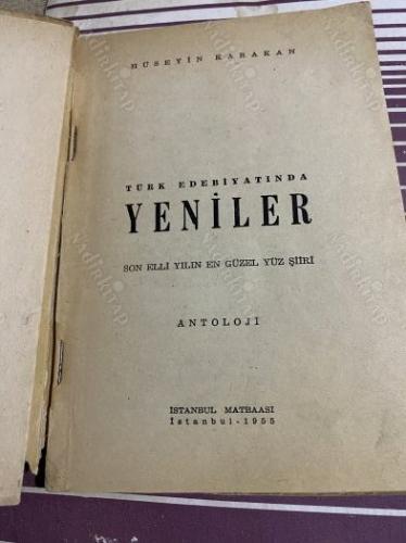 Türk Edebiyatında Yeniler ANTOLOJİ -