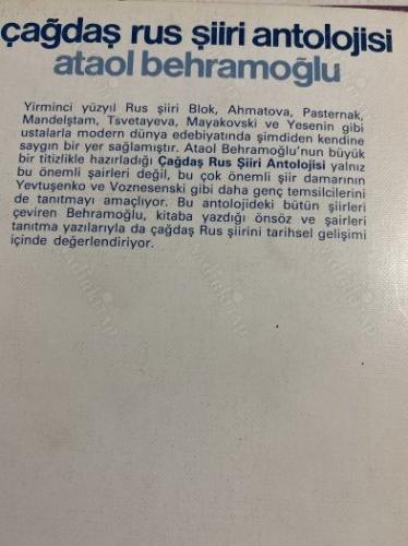 Çağdaş Rus Şiiri Antolojisi - Birinci Baskı