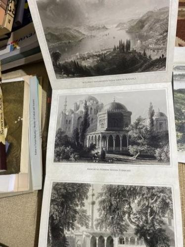İstanbul gravürleri beş farklı ressamdan kartpostal şeklinde 15x22