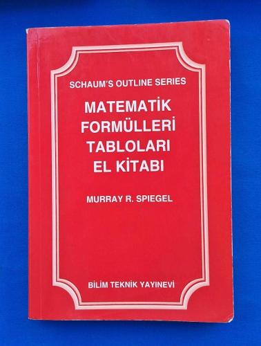 SCHAUM'S OUTLINE SERIES MATEMATİK FORMÜLLERİ EL KİTABI