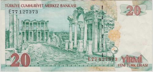 ** 8. EMİSYON 20 YTL E77 YENİ TÜRK LİRASI. ÇOK ÇOK TEMİZ(-)
