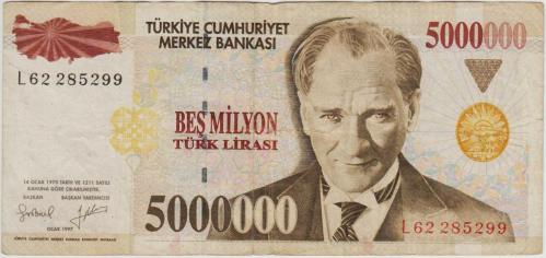 7. EMİSYON 5.000.000 LİRA L62 ÇT.
