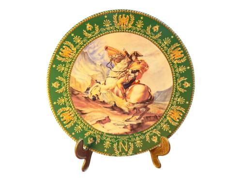 limoges d arceau Napolyon görselli el boyama porselen dekor tabağı 21 cm çapında