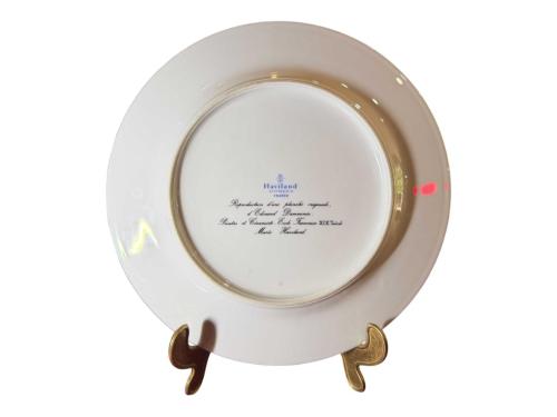 limoges haviland porselen el boyama dekor tabağı 22 cm çapında