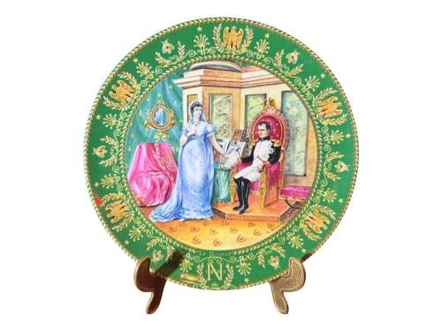 limoges d arceau porselen el boyama duvar tabağı 21,5 cm çapında