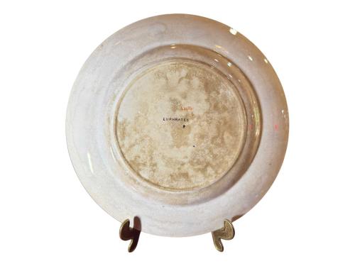 1800 ler sonu euphrates wedgwood seramik el boyama porselen dekor tabağı 26,5 cm çapında