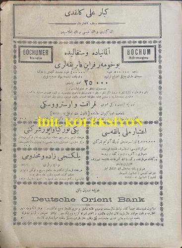 Osmanlıca Servet-i Fünun Dergisi, Havadis ve İlan Kısımları, Orijinal Dönem Basım, (Ottoman Magazine) - 22 Ocak 1924 - Sayı: 10 - Seyahat-i Riyaset-Penahi: Reis-i Cumhur Hazretleri Adana'ya Vaki Olan Ziyaretleri Münasebetiyle Dörtyol, Mersin, Tarsus Gibi O Havalinin En Mühim Merkezlerini Ziyaret Eylemektedirler. Müşarün-ileyh Henüz O Havalide Bulunmakta Olup Seyahat ve Ziyaretlerinin Daha Birkaç Gün İmtidadı Mhtemeldir - Patrik Mübadelesi: Muhtelit Mübadele Komisyonu Pazartesi Günü Üç Buçuk Süren Umumi Bir İctima Akdetmiştir. Bu İctimada Rum Patriğinin Mübadelesi Meselesi Münakaşa Edilmiştir - Nurettin Paşa'nın Mebusluğu Reddedildi. Meclis'te Heyecan ve Gürültülerle Cereyan Eden Müzakerat Neticesinde, Nurettin Paşa'nın Mebusluğa İntihabı Muvafık Olamayacağı Büyük Bir Ekseriyetle Kabul Edilmiştir - Gayr-ı Askeri Mıntıka: Malum Olduğu Üzere Lozan Muahedenamesine Tevfikan Boğazlardaki Gayr-ı Askeri Mıntıkayı Tahdit Etmek Üzere Bir Komisyon Teşkil Olunmuştur