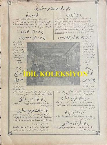 Osmanlıca Servet-i Fünun Dergisi, Havadis ve İlan Kısımları, Orijinal Dönem Basım, (Ottoman Magazine) - 22 Ocak 1924 - Sayı: 10 - Seyahat-i Riyaset-Penahi: Reis-i Cumhur Hazretleri Adana'ya Vaki Olan Ziyaretleri Münasebetiyle Dörtyol, Mersin, Tarsus Gibi O Havalinin En Mühim Merkezlerini Ziyaret Eylemektedirler. Müşarün-ileyh Henüz O Havalide Bulunmakta Olup Seyahat ve Ziyaretlerinin Daha Birkaç Gün İmtidadı Mhtemeldir - Patrik Mübadelesi: Muhtelit Mübadele Komisyonu Pazartesi Günü Üç Buçuk Süren Umumi Bir İctima Akdetmiştir. Bu İctimada Rum Patriğinin Mübadelesi Meselesi Münakaşa Edilmiştir - Nurettin Paşa'nın Mebusluğu Reddedildi. Meclis'te Heyecan ve Gürültülerle Cereyan Eden Müzakerat Neticesinde, Nurettin Paşa'nın Mebusluğa İntihabı Muvafık Olamayacağı Büyük Bir Ekseriyetle Kabul Edilmiştir - Gayr-ı Askeri Mıntıka: Malum Olduğu Üzere Lozan Muahedenamesine Tevfikan Boğazlardaki Gayr-ı Askeri Mıntıkayı Tahdit Etmek Üzere Bir Komisyon Teşkil Olunmuştur