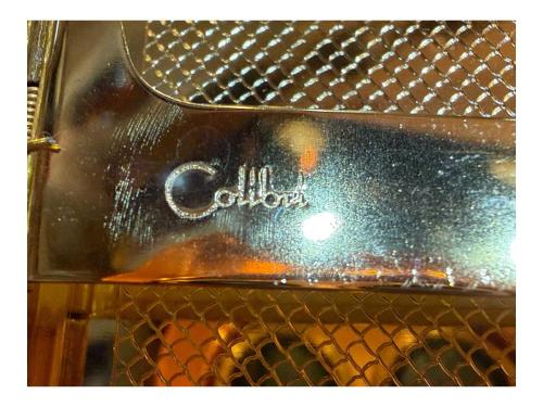 colibri tabakalı çakmak pirinç üzeri yılan derisi kaplamalı çalışır durumda 14 cm 8 cm ölçülerinde