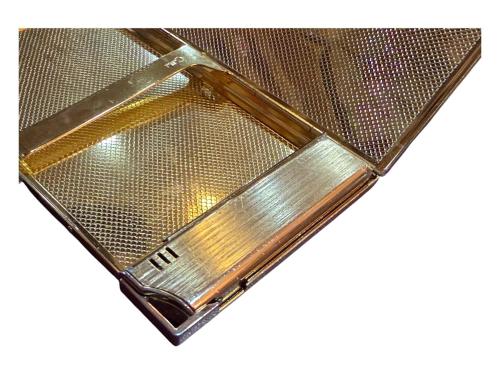 colibri tabakalı çakmak pirinç üzeri yılan derisi kaplamalı çalışır durumda 14 cm 8 cm ölçülerinde